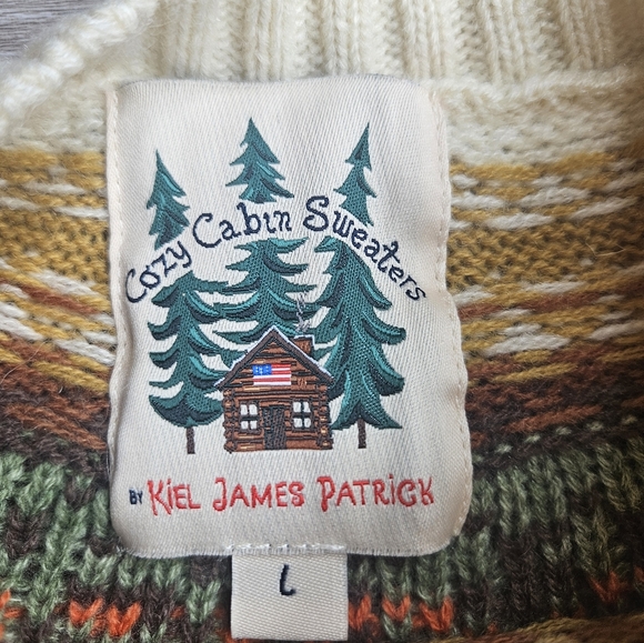 Kiel James Patrick X Cozy Cabin Sweaters Cozy Pumpkin Sweater Size Large - Picture 7 of 9